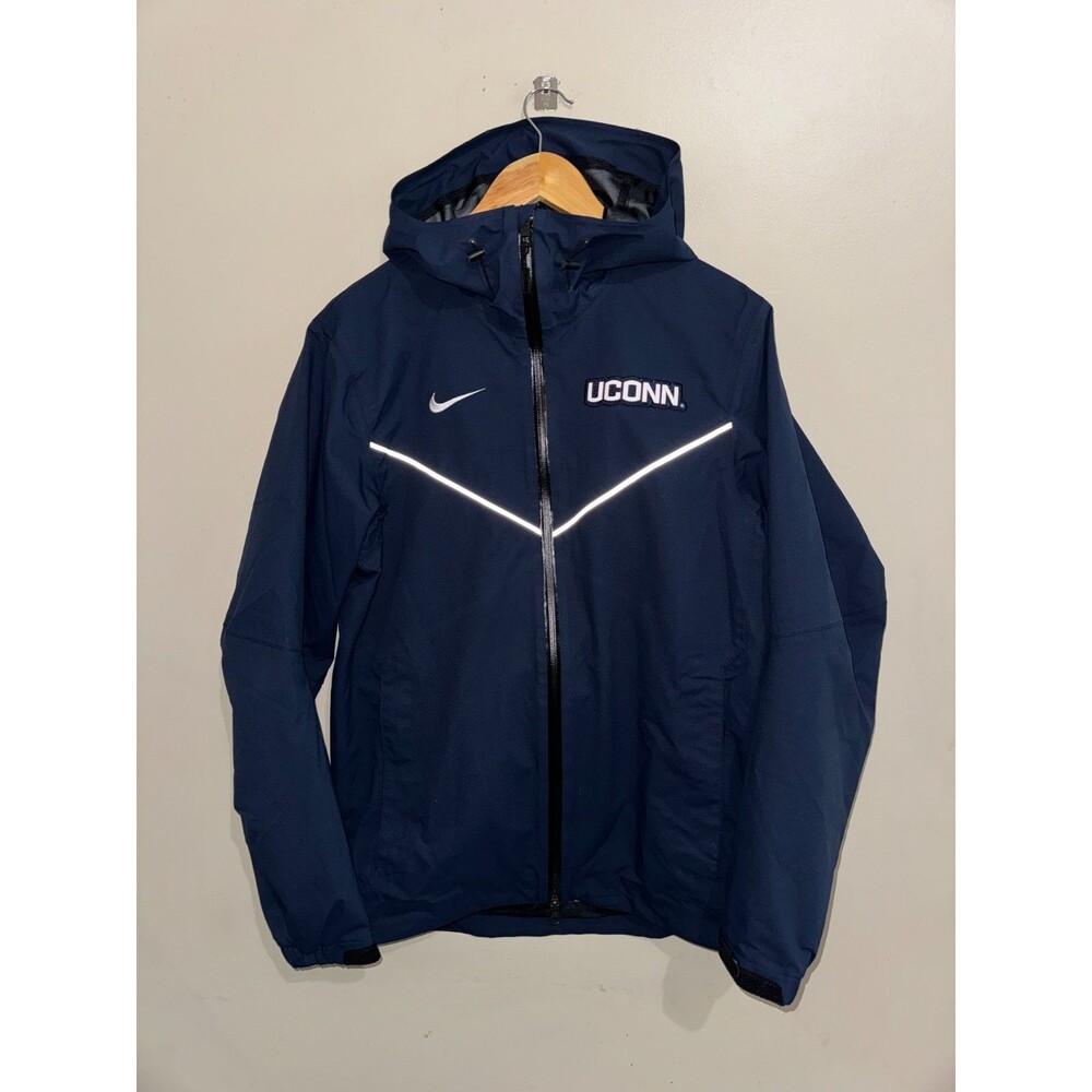 Nike UCONN Huskies Team Issue PE Windbreaker Storm-Fit Rain Jacket Men's S USA